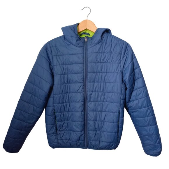 Aereal Blue Hooded Puffer Jacket – Kids Size 12 - Picture 1 of 11